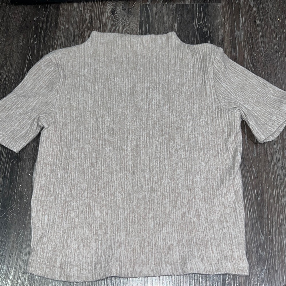 Zara Cream vertical striped top